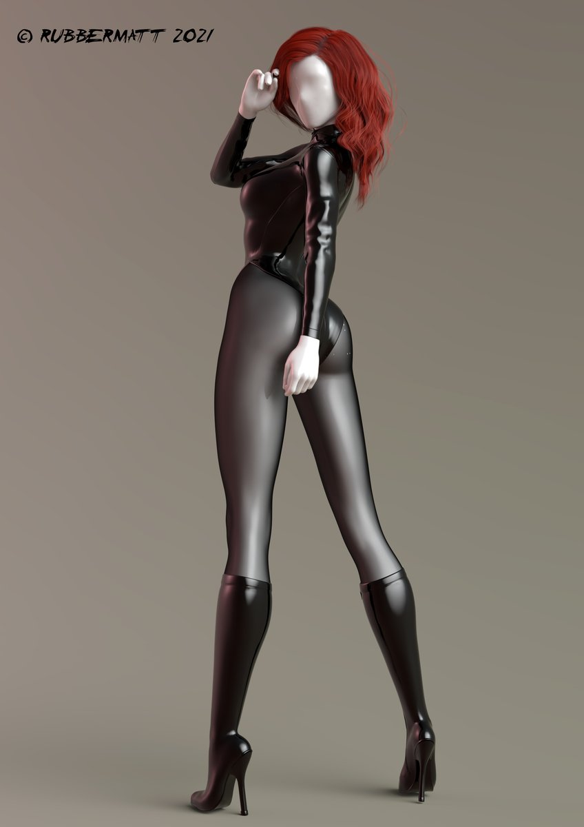 Redhead mistress in a bodysuit