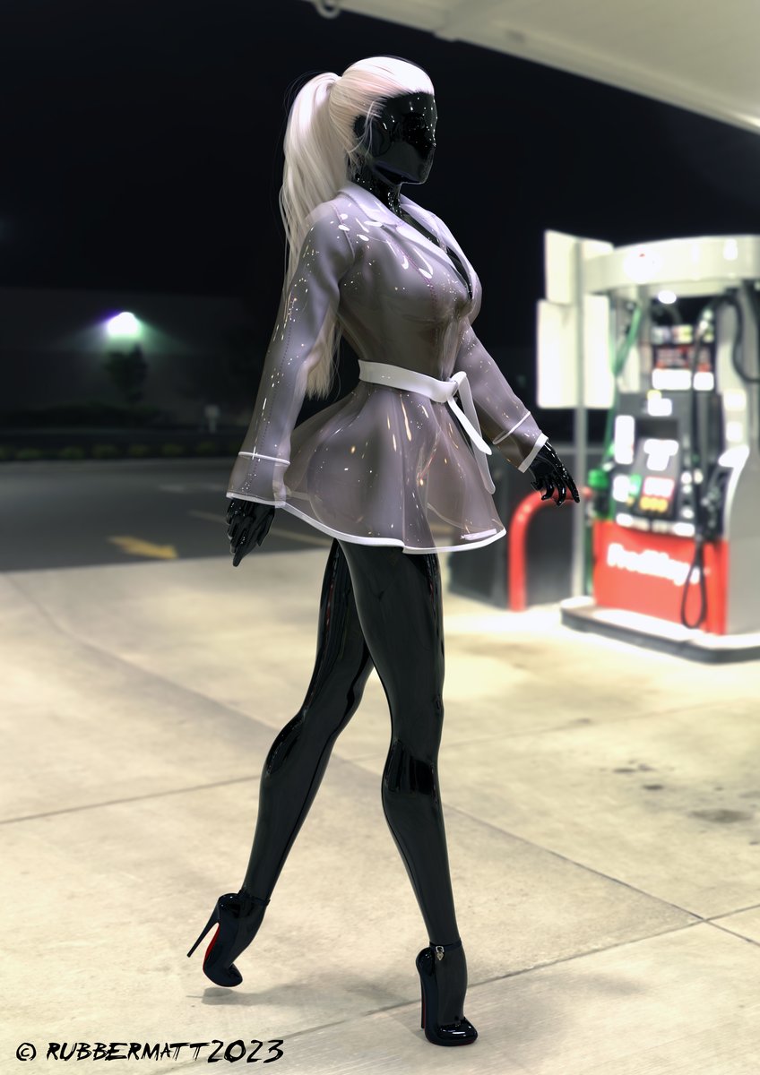 Blonde at the gas station