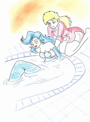 Bathing a mermaid