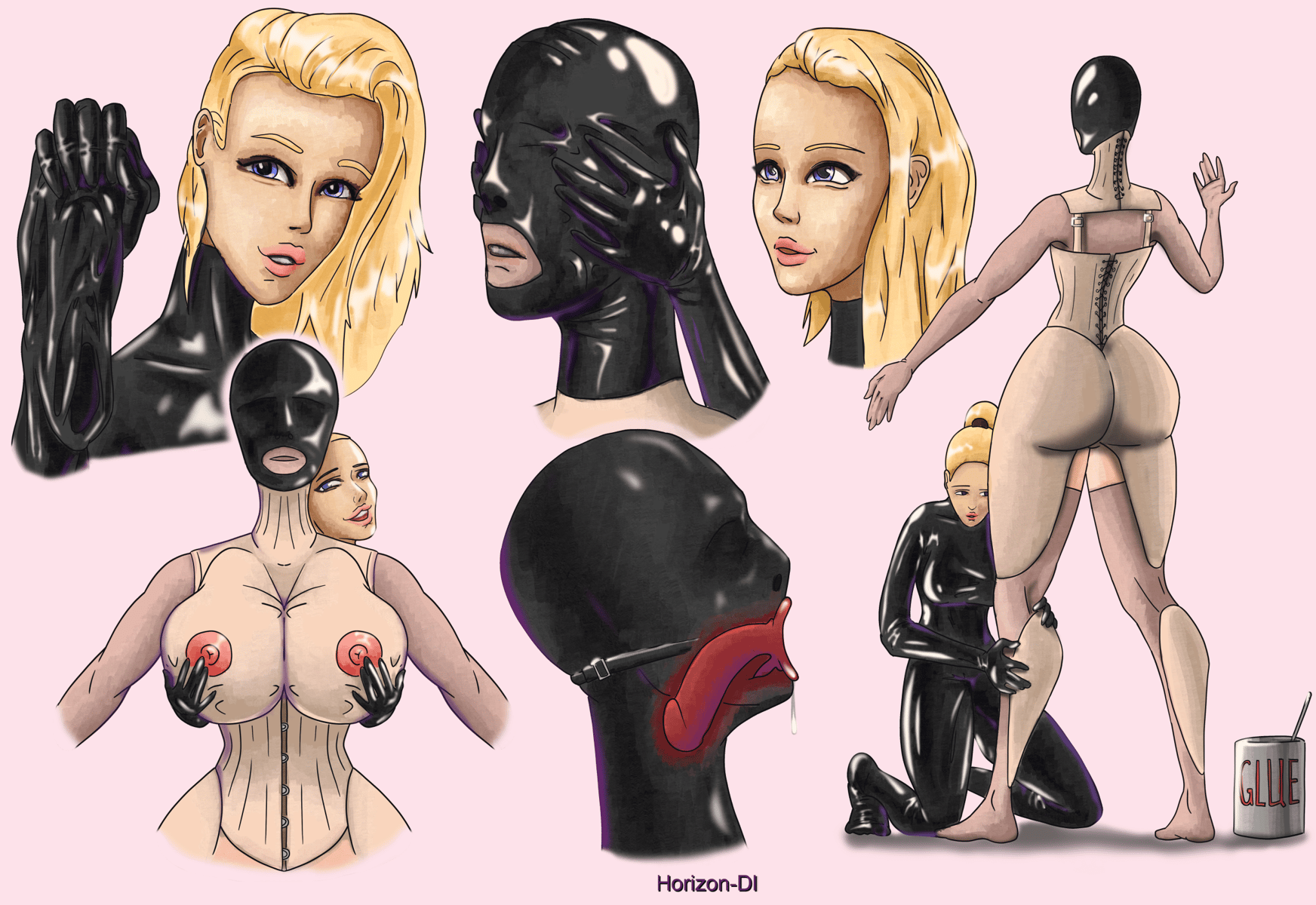 Undergarments, hood and gag