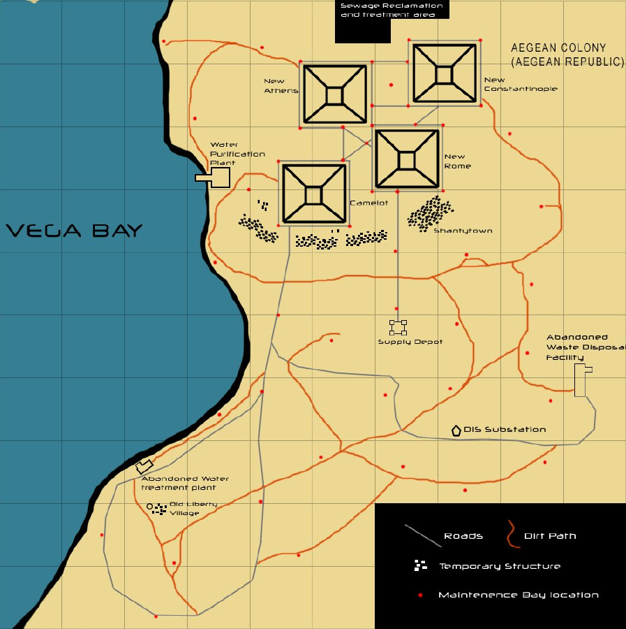 General Map of the Aegean Colony